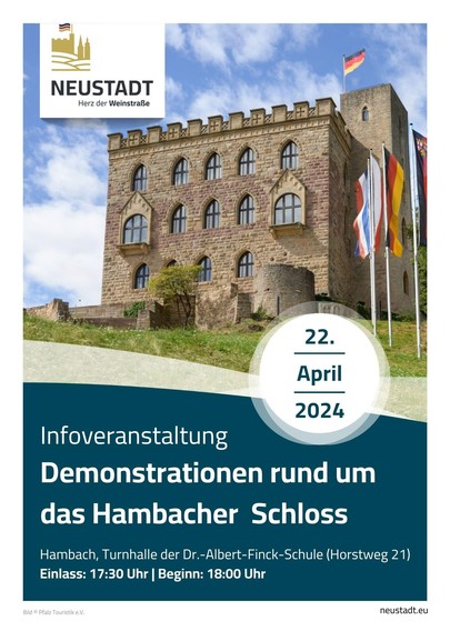22.4.2024 Infoveranstaltung Demonstrationen rund um das Hambacher Schloss
