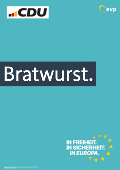 CDU-Plakat, auf dem statt 