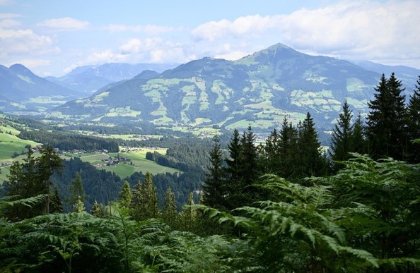 Wanderung in den Kitzbüheler Alpen in Tirol.