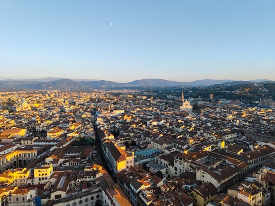 A photo of Florence taken from the cathedral 